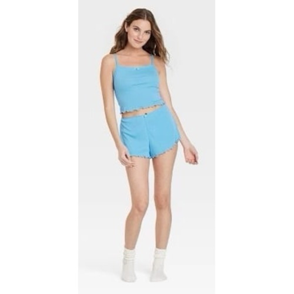 NEW Colsie Women's Pointelle‎ Cami & Shorts Pajama Set, Large